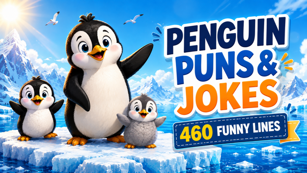 460 Funny Penguin Puns and Jokes for Kids, Captions & One-Liners